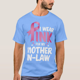 義母の乳がん阿波にピンク色を塗る Tシャツ