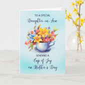 義母の娘の喜び花母の日 カード (黄色い花)