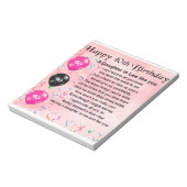 義母の娘の詩 – 40歳の誕生日 ノートパッド (回転)