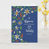 義母の宗教誕生日デイジーと野花 カード (黄色い花)