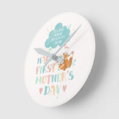 義母の幸せな一日 ラウンド壁時計 (傾斜)