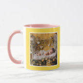 義母の愛の写真モダン黄色C61白 マグカップ (左)