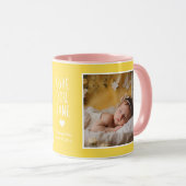 義母の愛の写真モダン黄色C61白 マグカップ (正面右)