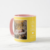 義母の愛の写真モダン黄色C61白 マグカップ (正面左)