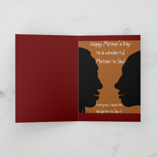 義母の日おめでとう。 カード (内部)