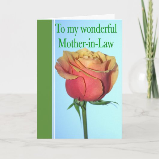 義母の日とバラ カード (正面)