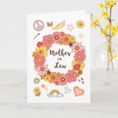 義母の日のフローラ平和と愛 カード (黄色い花)