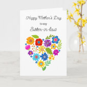 義母の日または誕生日グリーティングカード カード (黄色い花)