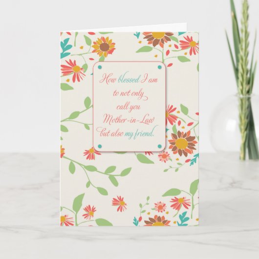 義母の日,ひまわりの花で宗教的 カード (正面)