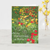 義母の母の日のカード – 'チューリップ' カード (黄色い花)