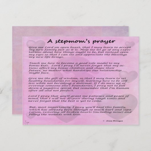 義母の祈りの言葉のバージョン2 ポストカード (正面/裏面)