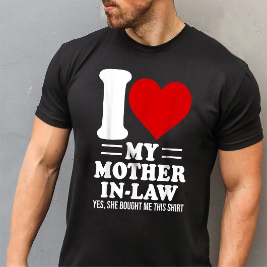義母の義理おもしろいの息子が好き Tシャツ