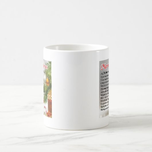 義母の詩-クリスマスのデザイン コーヒーマグカップ (中央)