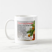 義母の詩-クリスマスのデザイン コーヒーマグカップ (左)
