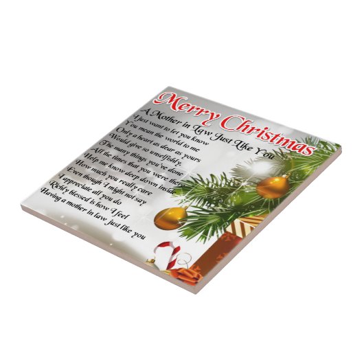 義母の詩-クリスマスのデザイン タイル (側面)