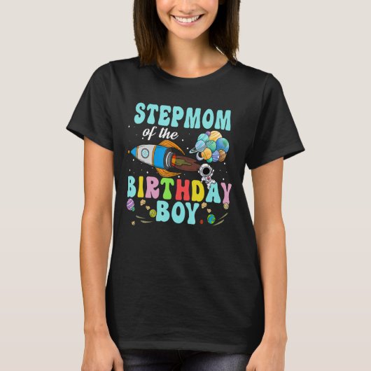 義母の誕生日宇宙飛行士の少年宇宙パーティー Tシャツ (正面)