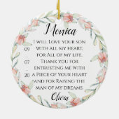 義母ギフトセラミックオーナメント セラミックオーナメント (裏面)