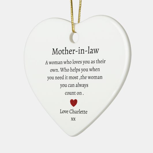 義母ギフト |法パーソナライズされた律上の母 セラミックオーナメント (左)