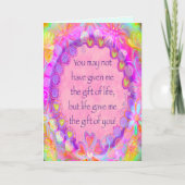 義母ボーナスママママママデイピンクかわいらし色 カード (正面)