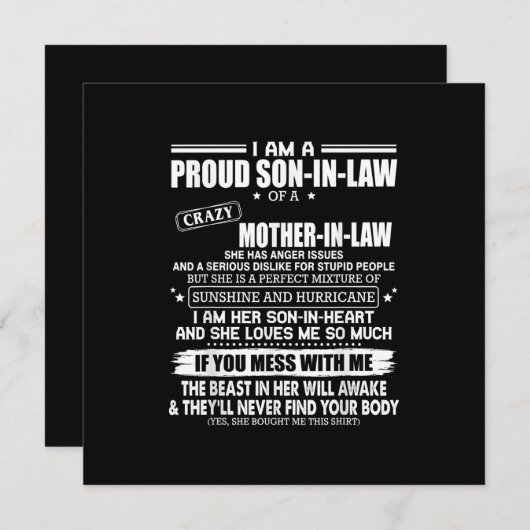 義母誇りを持ったの息子が熱狂する息子を贈る シーズンカード (正面/裏面)