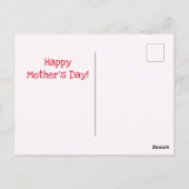 義母「ありがとう」 |赤いハート母の日 ポストカード (裏面)