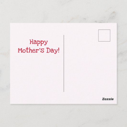 義母「ありがとう」 |赤いハート母の日 ポストカード (裏面)