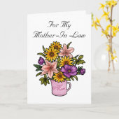 義母 カード (黄色い花)