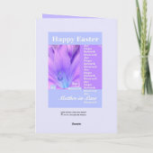 義母 – リリーとのハッピーイースター シーズンカード (裏面)