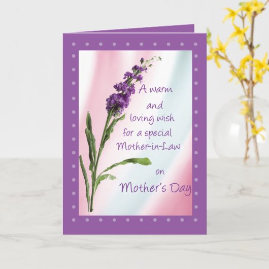 義母、母の日、宗教、山花 カード (黄色い花)