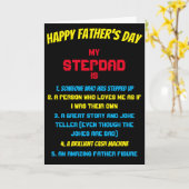 義父おもしろい引用文父の日 カード (黄色い花)