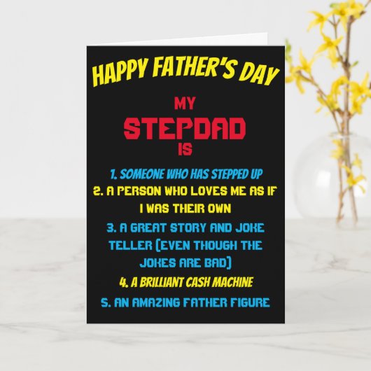 義父おもしろい引用文父の日 カード (黄色い花)