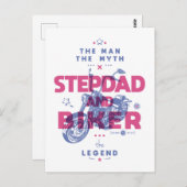 義父とバイクもしくは自転車に乗る人の男の神話の伝説 ポストカード (正面/裏面)