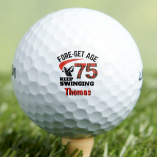 義父のための75番目のプレイドギフト – FORE-get Age ゴルフボール