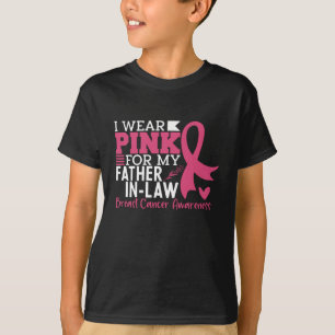 義父の乳がん衣服ピンク Tシャツ