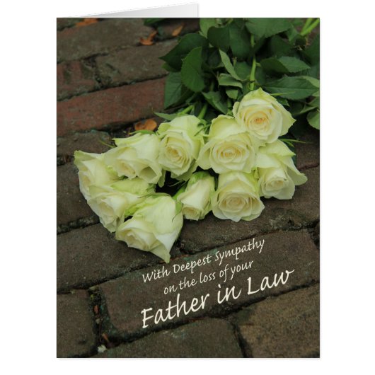 義父の喪失バラ悔やみや弔慰カード (正面)