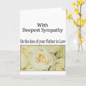 義父の喪失バラ悔やみや弔慰カード カード (黄色い花)