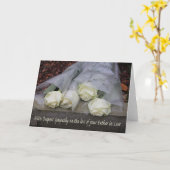 義父の喪失バラ悔やみや弔慰カード カード (黄色い花)