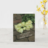 義父の喪失バラ悔やみや弔慰カード カード (黄色い花)