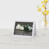 義父の喪失バラ悔やみや弔慰カード カード (黄色い花)