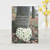義父の喪失バラ悔やみや弔慰カード カード (黄色い花)