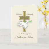 義父の損失のための悔やみや弔慰 カード (黄色い花)