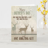 『義父の日に鹿を飼う驚くべき兄弟のために』 カード (黄色い花)