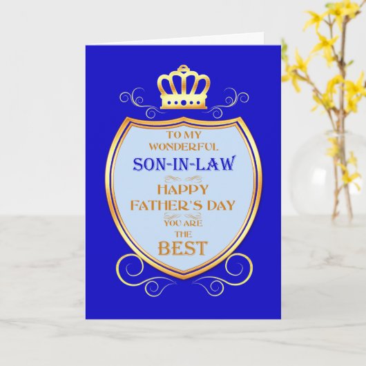 義父の日盾 カード (黄色い花)