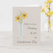 義父の祖父母の日考えるの君 カード (黄色い花)