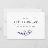 義父の結婚式の日のカード ラベンダー 招待状 (正面)