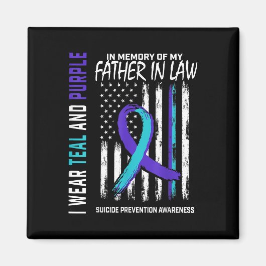 義父の自殺認識度防止アメリカ マグネット (正面)