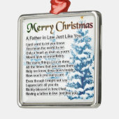 義父の詩-クリスマスのデザイン メタルオーナメント (左)