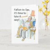 義父の退職証明書 カード (黄色い花)