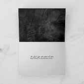 義父の黒革の誕生日 カード (内部)