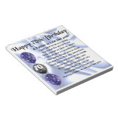 義父への詩 - 70歳の誕生日 ノートパッド (アングル)